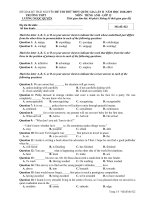 Đề thi thử THPT QG môn tiếng anh năm 2019 lần 2   THPT lương ngọc quyến   mã đề 022 