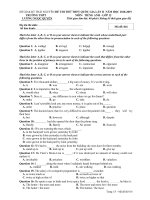 Đề thi thử THPT QG môn tiếng anh năm 2019 lần 2   THPT lương ngọc quyến   mã đề 016 