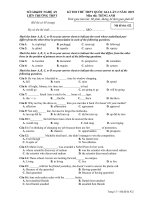 Đề thi thử THPT QG môn tiếng anh năm 2019 lần 2   sở GDĐT nghệ an   mã đề 422 