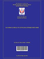 Xác định vị trí sự cố cáp ngầm lưới điện phân phối 