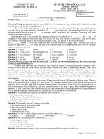 Đề thi thử THPT QG môn tiếng anh năm 2019   THPT lý thái tổ   mã đề 124 