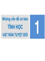 NHỮNG VẤN ĐỀ CƠ BẢN CỦA TĨNH HỌC VRTĐ