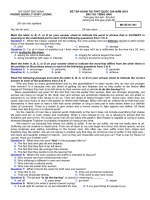 Đề tập huấn thi THPT quốc gia 2019 môn tiếng anh có đáp án   sở GDĐT bắc ninh 