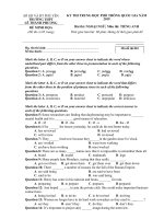 Đề thi thử THPT QG môn tiếng anh năm 2019   THPT lê thành phương 