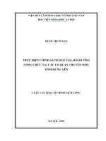 Thực hiện chính sách đào tạo, bồi dưỡng công chức tại các cơ quan chuyên môn tỉnh hưng yên