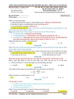 Hướng dẫn giải chi tiết mã đề 223 môn vật lý năm 2019