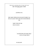 Thực hiện chính sách giải quyết khiếu nại, tố cáo tại ban tiếp công dân thành phố hà nội 