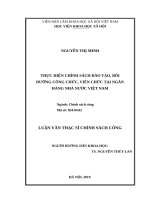 Thực hiện chính sách đào tạo, bồi dưỡng công chức, viên chức tại ngân hàng nhà nước việt nam 