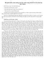 Bài phát biểu cảm tưởng của học sinh trong buổi lễ tri ân năm học 2017