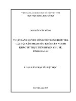 Thực hành quyền công tố trong điều tra các tội xâm phạm sức khỏe của người khác từ thực tiễn huyện chư sê, tỉnh gia lai