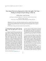 Xây dựng nhà nước pháp quyền xã hội chủ nghĩa việt nam   những tác động từ truyền thống và hiện tại