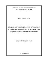 Bán đấu giá tài sản là quyền sử dụng đất ở trong thi hành án dân sự từ thực tiễn quận liên chiểu, thành phố đà nẵng 