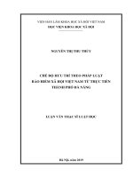 Chế độ hưu trí theo pháp luật BHXH việt nam từ thực tiễn thành phố đà nẵng