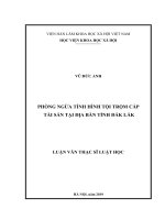Phòng ngừa tình hình tội trộm cắp tài sản tại địa bàn tỉnh Đắk Lắk
