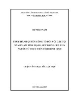 Thực hành quyền công tố đối với các tội xâm phạm tính mạng, sức khỏe của con người từ thực tiễn tỉnh bình định