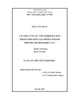 Văn hóa ứng xử với người đã mất trong đời sống gia đình ở thành phố hồ chí minh hiện nay