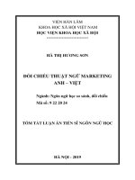 Đối chiếu thuật ngữ marketing anh – việt tt