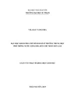 Dạy học khám phá chủ đề hàm số ở trường trung học phổ thông nước Cộng hòa Dân chủ Nhân dân Lào