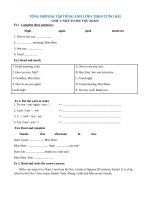 Bài tập tiếng Anh lớp 4 theo từng bài