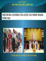 Bài chuyên đề luật an ninh mạng