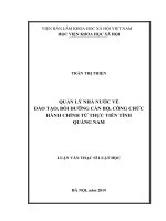 Quản lý nhà nước về đào tạo, bồi dưỡng cán bộ công chức hành chính từ thực tiễn tỉnh quảng nam