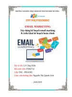Xây dựng kế hoạch email marking  triển khai kế hoạch hoàn chỉnh