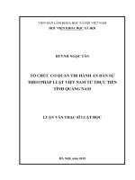 Tổ chức cơ quan thi hành án dân sự theo pháp luật việt nam từ thực tiễn tỉnh quảng nam