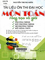 tai lieu on thi dai hoc mon toan sang tao va giai phuong trinh bat phuong trinh he phuong trinh bat dang thuc nxb dai hoc quoc gia 2014 1 166 