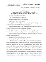 BÀI THU HOẠCH học tập NGHỊ QUYẾT hội NGHỊ lần THỨ sáu BAN CHẤP HÀNH TRUNG ƯƠNG ĐẢNG KHÓA XII