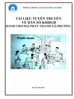 TÀI LIỆU TUYÊN TRUYỀN VỀ DÂN SỐ-KHHGĐ DÀNH CHO ĐÀI PHÁT THANH XÃ-PHƯỜNG
