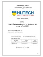Đồ ántìm hiểu và so sánh các kỹ thuật mã hóa trong kết nối VPN 