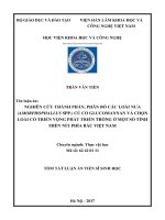 NGHIÊN cứu THÀNH PHẦN, PHÂN bố các LOÀI nưa 