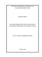 Thực hiện chính sách sắp xếp tổ chức bộ máy của hệ thống chính trị tại thành phố lạng sơn 