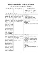 KẾ HOẠCH CHỦ đề TRƯỜNG mầm NON  chuẩn 