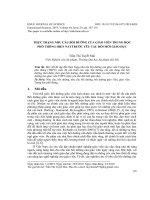 Thực trạng nhu cầu bồi dưỡng của giáo viên trung học phổ thông hiện nay trước yêu cầu đổi mới giáo dục 