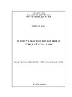 Luận văn thạc sĩ luật học tổ chức và hoạt động trợ giúp pháp lý từ thực tiễn tỉnh cà mau 