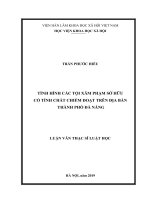 Tình hình các tội xâm phạm sở hữu có tính chất chiếm đoạt trên địa bàn thành phố đà nẵng 