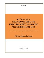 HƯỚNG DẪN CHẨN ĐOÁN, ĐIỀU TRỊ PHỤC HỒI CHỨC NĂNG CHO NGƯỜI BỆNH ĐỘT QUỴ