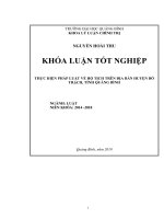 THỰC HIỆN PHÁP LUẬT VỀ HỘ TỊCH TRÊN ĐỊA BÀN HUYỆN BỐ TRẠCH, TỈNH QUẢNG BÌNH