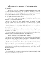 Đề cương quy hoạch môi trường   HUNRE 2019 