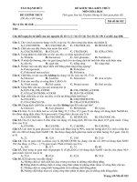 Kiểm tra kiến thức lần 12 40 câu thầy TMD