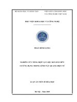 Nghiên cứu tổng hợp vật liệu bán dẫn hữu cơ ứng dụng trong lĩnh vực quang điện tử
