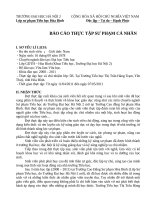 Báo cáo thực tập sư phạm 