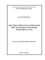Thực hiện chính sách an sinh xã hội trên địa bàn quận thanh khê, thành phố đà nẵng