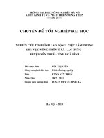 nghiên cứu tình hình lao động việc làm  