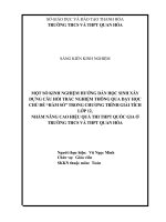 Một số kinh nghiệm hướng dẫn học sinh xây dựng câu hỏi trắc nghiệm thông qua dạy học chủ đề  hàm số trong chương trình giải tích lớp 12, nhằm nâng cao hiệu quả thi THPT QG ở trường 