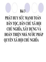 Bài 3 Phát huy sức mạnh đại đoàn kết toàn dân tộc..