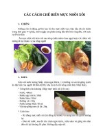 CÁCH CHẾ BIẾN mực NHỒI xôi