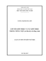 Lời nói giới thiệu và tự giới thiệu trong tiếng việt (có liên hệ với tiếng anh)
