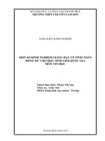 Một số kinh nghiệm giảng dạy về tính toán đồng dư cho học sinh giỏi quốc gia môn tin học 